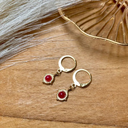 Boucles d'oreilles rouge