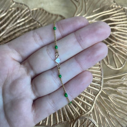 bracelet zircon vert