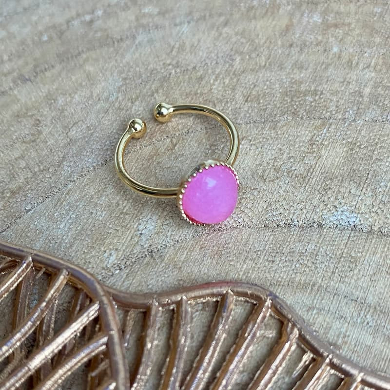 bague dorée et rose