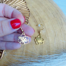 boucles d'oreilles fleur de lotus